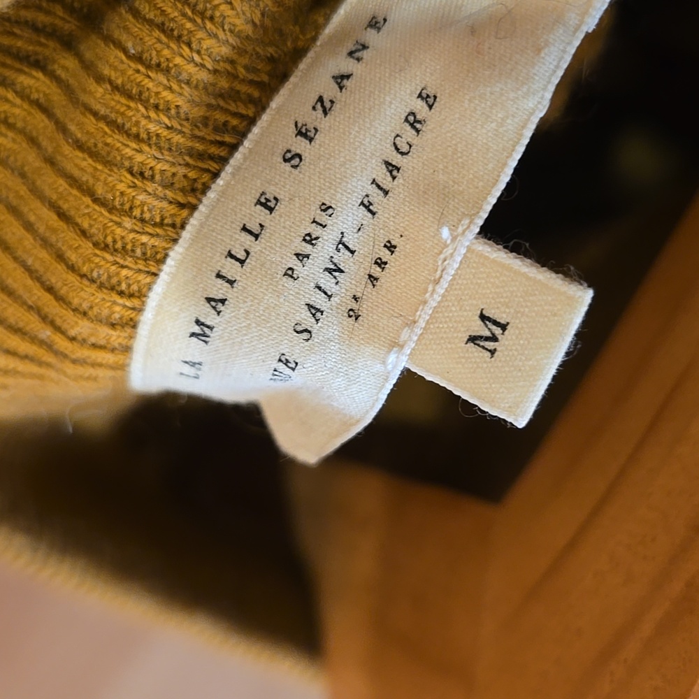 Sezane Caleb Jumper, Gold, Medium, GUC, French Sophistication - Picture 7 of 8